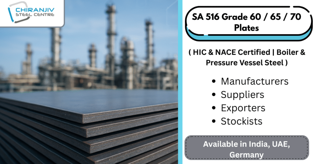 SA 516 60/65.70 HIC & NACE Carbon Steel Plates SA 516 Grade 60 Steel Plate Supplier, SA 516 Grade 65 Steel Plate Supplier, SA 516 Gr 70 HIC Steel, SA 516 Material, SA 516 Gr 70 Equivalent Material Indian Standard